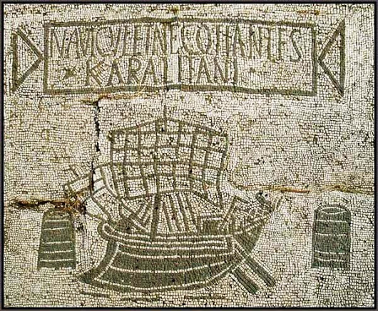 Ostia Antica, Foro delle Corporazioni con pavimento a mosaico